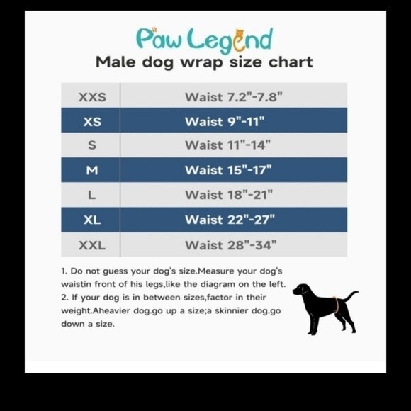 New Paw Legend Belly Band for Male Dogs Size Large - Picture 4 of 5